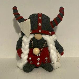 Decorative Viking Warrior Gnome Doll, Weighted, German Import